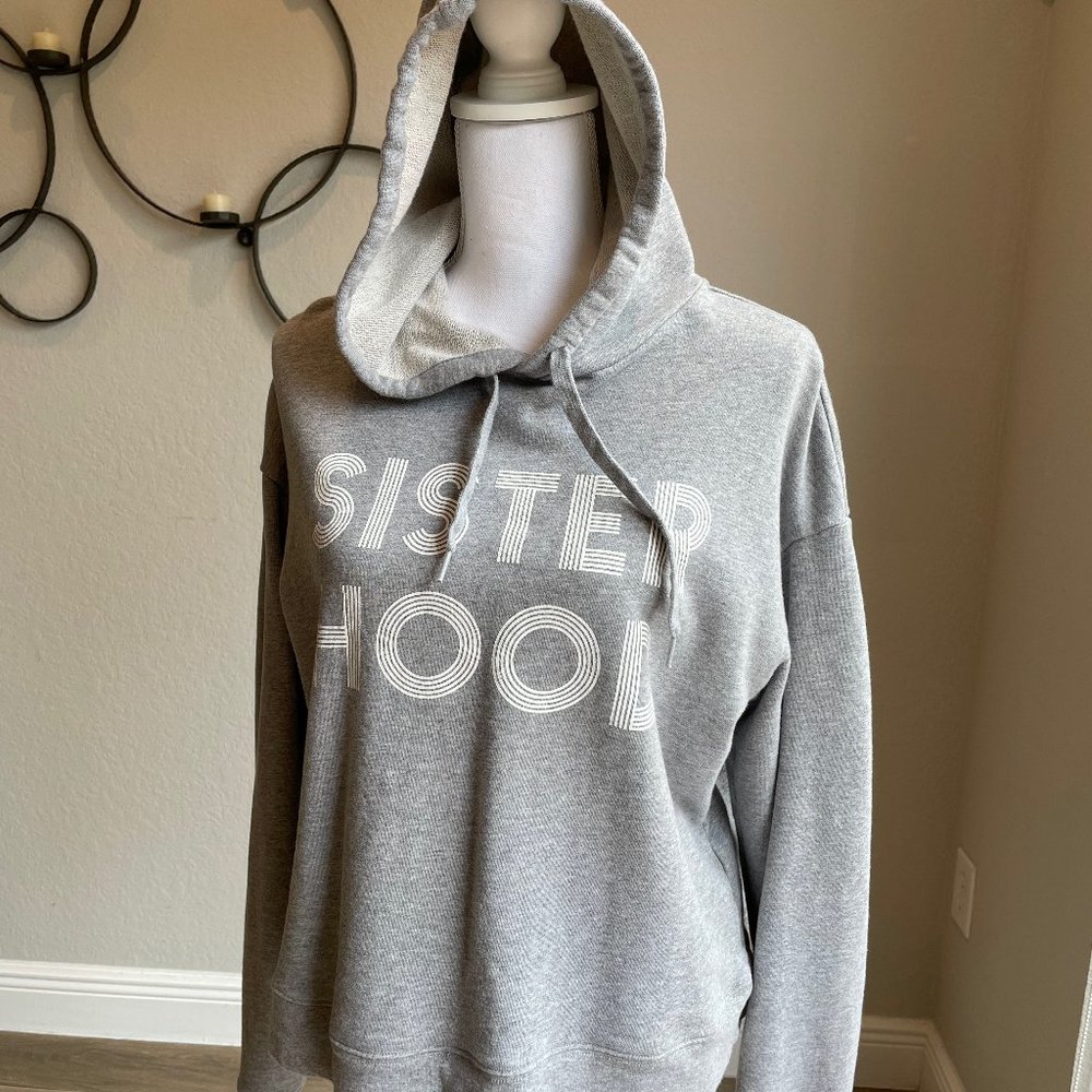 Draper James Sister Hood Grey Hoodie - Large